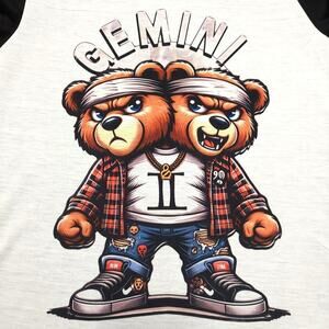 We Subin' Sublimation Women's Black Contrast V-Neck Gemini Graphic T-Shirt